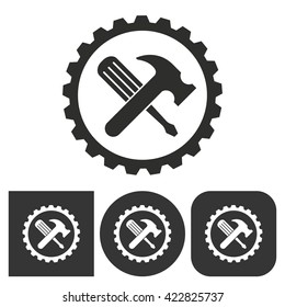 Tool    -  black and white icons. Vector illustration. 