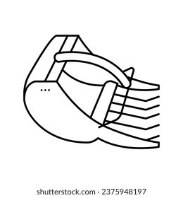Tool Blueberry Linie Symbol Vektorgrafik. Werkzeug Heidelbeerschild. isoliertes Kontursymbol