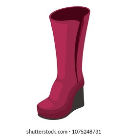 Tool boot icon. Isometric illustration of tool boot vector icon for web