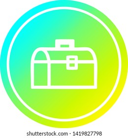 icono circular de cuadro de herramientas con acabado degradado fresco