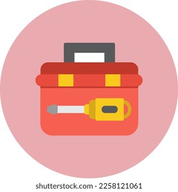 Tool Box Flat Vector Icon Design