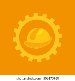 tool box helmet construction icon design vector illustration eps 10