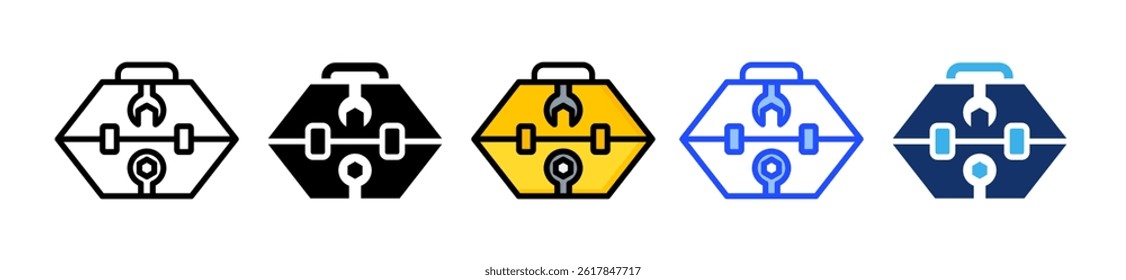 Tool Box Icon Collection With Multiple Styles