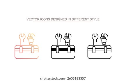 Tool Box icon design with white background stock illustration