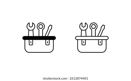 Tool Box icon design with white background stock illustration