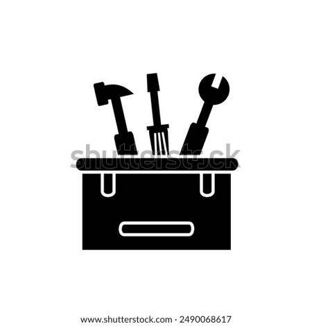 Tool box icon isolated on white background.