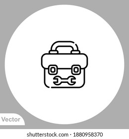 Tool box icon sign vector,Symbol, logo illustration for web and mobile