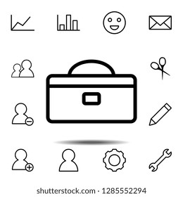 Tool box icon. Simple thin line, outline vector element of minimalistic, web icons set for UI and UX, website or mobile application