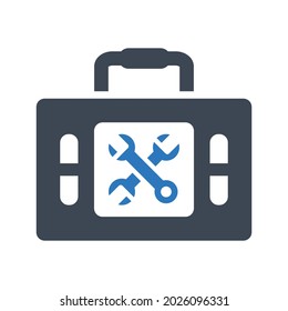 Tool box icon. vector graphics