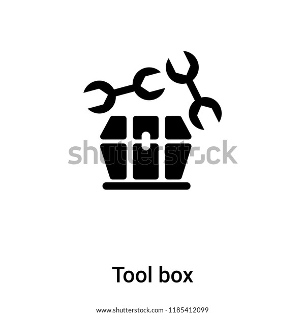 Tool box icon vector isolated on white background,\
logo concept of Tool box sign on transparent background, filled\
black symbol