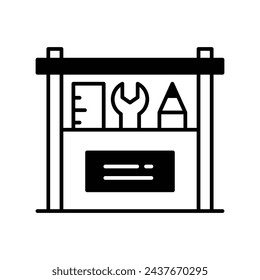 Tool Box icon vector strock illustration