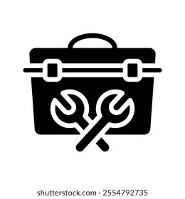 Tool box isolated glyph vector icon