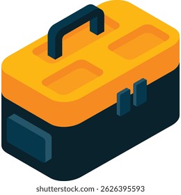 Tool box kit vector icon isolated on white