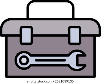 Tool Box Line Filled Vector Icon Design