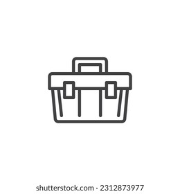 Tool box line icon. linear style sign for mobile concept and web design. tool box outline vector icon. Symbol, logo illustration. Vector graphics