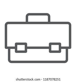 Tool box line icon, tool and maintenance, toolkit sign, vector graphics, a linear pattern on a white background, eps 10.