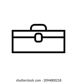 Tool box line icon, Toolbox vector logo isolated on white background