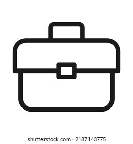 Icono de línea de cuadro de herramientas. Caja de herramientas, kit de herramientas, instrumento. Ilustración de vectores de reparación, reparación y renovación