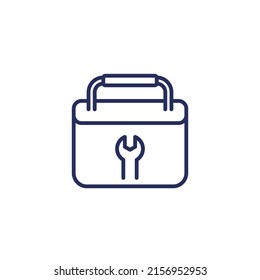 tool box line vector icon on white