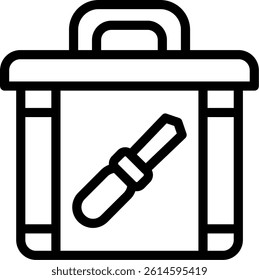 Tool Box Line Vector Icon Design