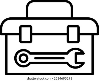 Tool Box Line Vector Icon Design