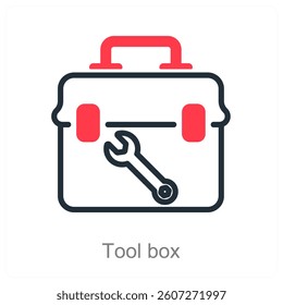 Tool Box and maintenance icon concept