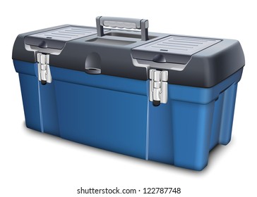 Tool Box On White Background. Realistic Vector Illustration