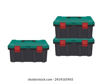 tool box Plastic on a white background.