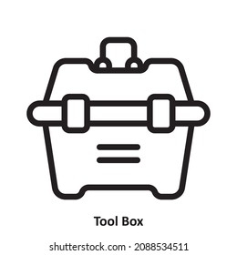 Caja de herramientas. diseño de iconos simple, mejor utilizado para banner, flayer o aplicación web. Curso editable con formato de archivo EPS 10