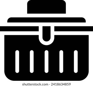 Tool Box solid and glyph vector illustration