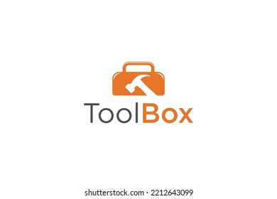 Tool Box toolkit logo design repairman technical icon symbol renovation hammer illustration