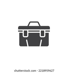 Tool Box Vector Icon. Filled Flat Sign For Mobile Concept And Web Design. Tool Box Case Glyph Icon. Symbol, Logo Illustration. Vector Graphics