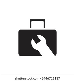 tool box vector icon line template