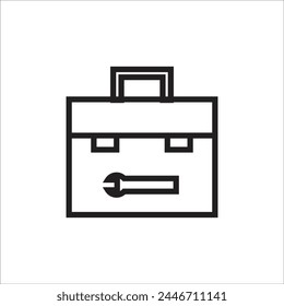 tool box vector icon line template