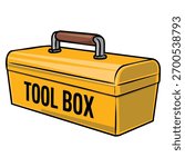 Tool box vector illustration isolated on white background perfect for repair construction maintenance or handyman themed creative and educational artwork