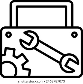 Tool Box Vector Line Icon Design