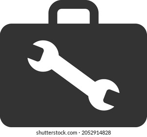 Tool case icon with flat style. Isolated vector tool case icon image, simple style.