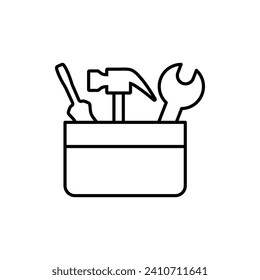 Tool case icon vector hammer wrench icon