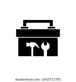 Tool case icon vector hammer wrench icon