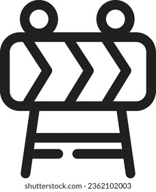 Icono de contorno de Barrera de cierre de herramientas