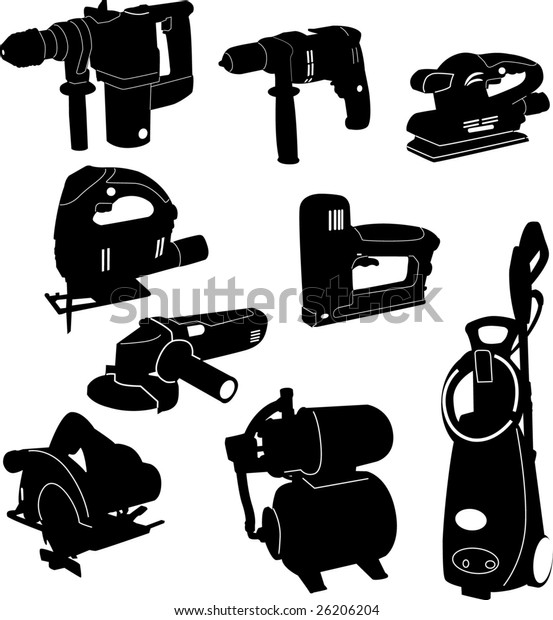 Tool Collection Vector Stock Vector (Royalty Free) 26206204 | Shutterstock