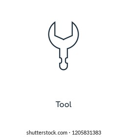 Tool concept line icon. Linear Tool concept outline symbol design. This simple element illustration can be used for web and mobile UI/UX.