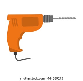 Tool concept represented by drill icon. isolated and flat illustration 
