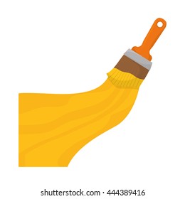 Tool concept represented by paint brush icon. isolated and flat illustration 