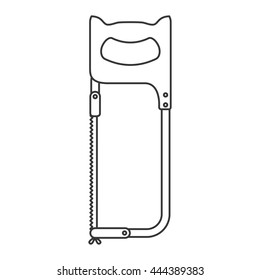 Tool concept represented by Saw icon. isolated and flat illustration 