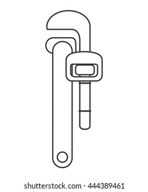 Tool concept represented by wrench icon. isolated and flat illustration 