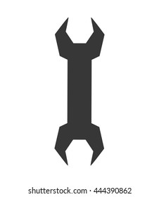 Tool concept represented by wrench icon. isolated and flat illustration 