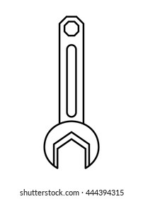Tool concept represented by wrench icon. isolated and flat illustration 