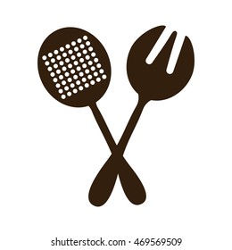 tool cutlery silhouette icon vector illustration design