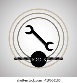 Tool  design. circle icon. flat illustration , editable vector